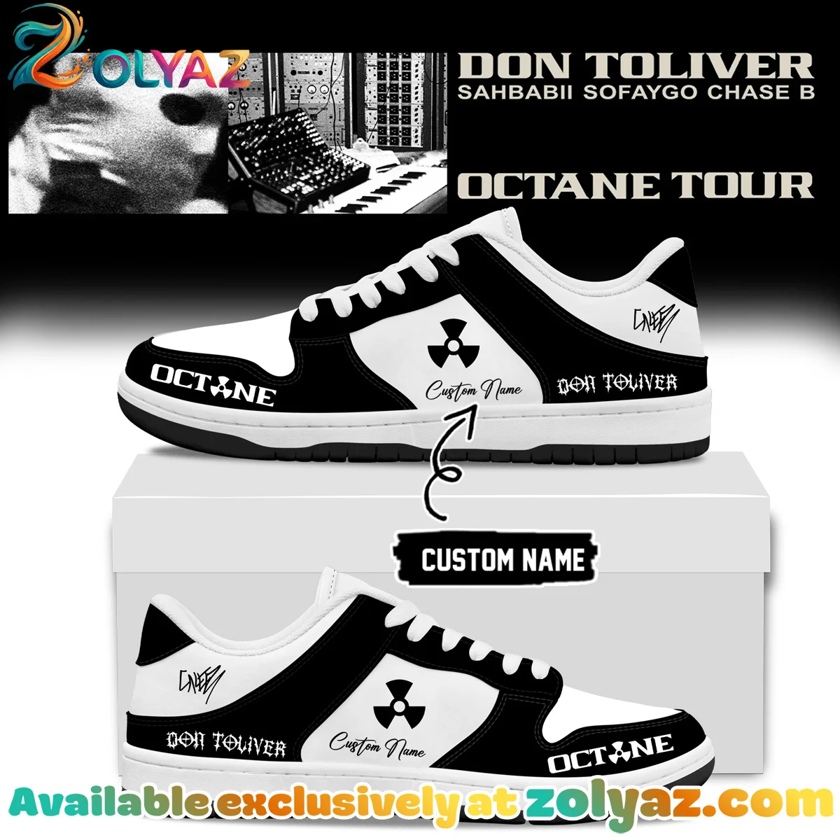 Don Toliver Octane Tour Signed Custom Air Force 1 & Jordan 1 Shoes [Batch 17]