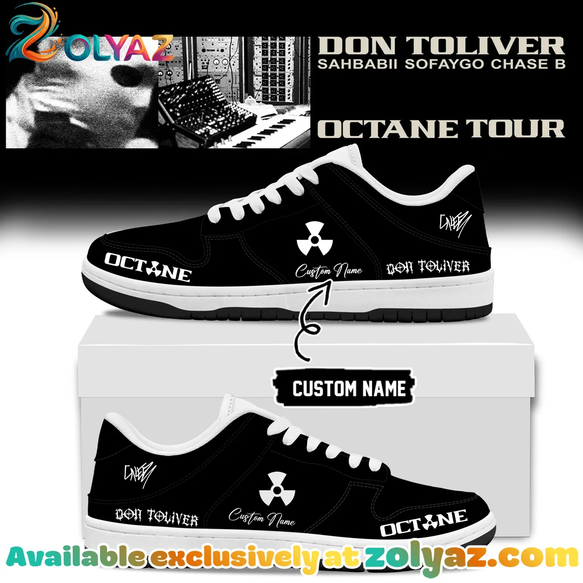 Don Toliver Octane Tour Signed Custom Air Force 1 & Jordan 1 Shoes - Series 18