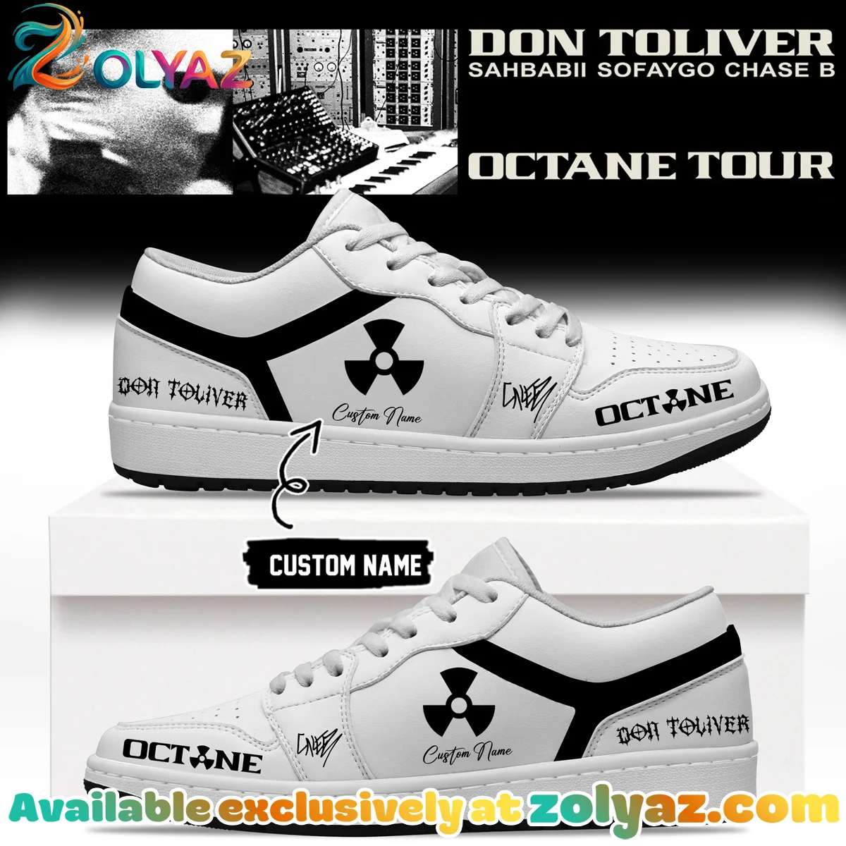 Don Toliver Octane Tour Signed Custom Air Force 1 & Jordan 1 Shoes - Series 20