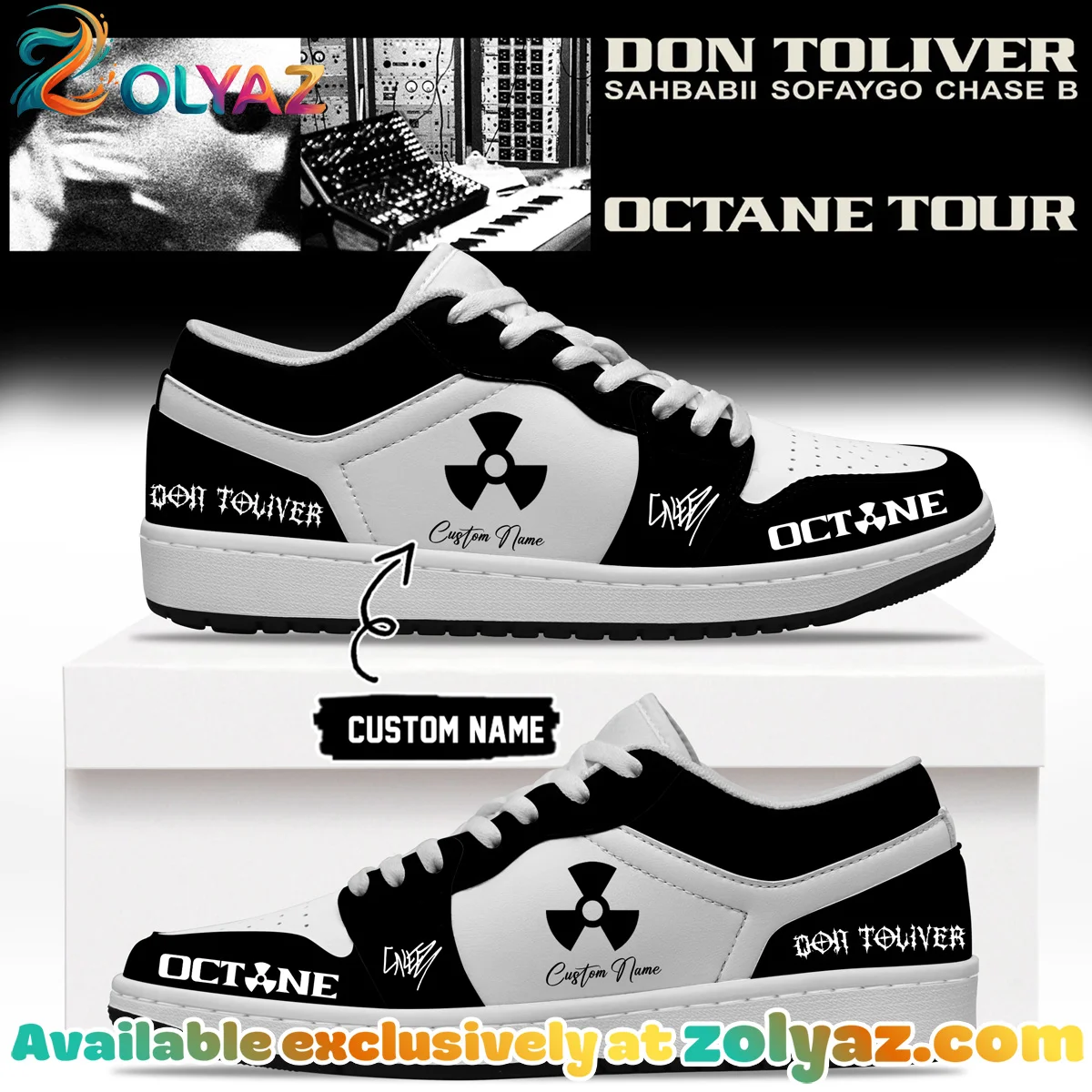 Don Toliver Octane Tour Signed Custom Air Force 1 & Jordan 1 Shoes (Release 22)