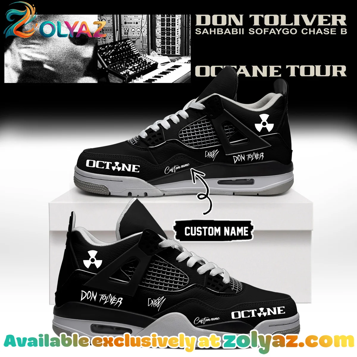 Don Toliver Octane Tour Signed Custom Air Force 1 & Jordan 1 Shoes [Drop 26]