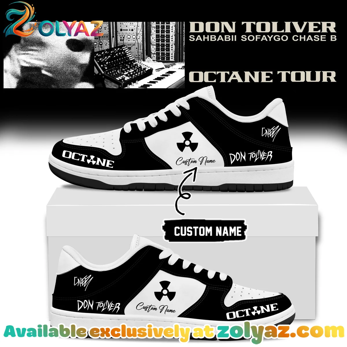 Don Toliver Octane Tour Signed Custom Air Force 1 & Jordan 1 Shoes [Batch 30]