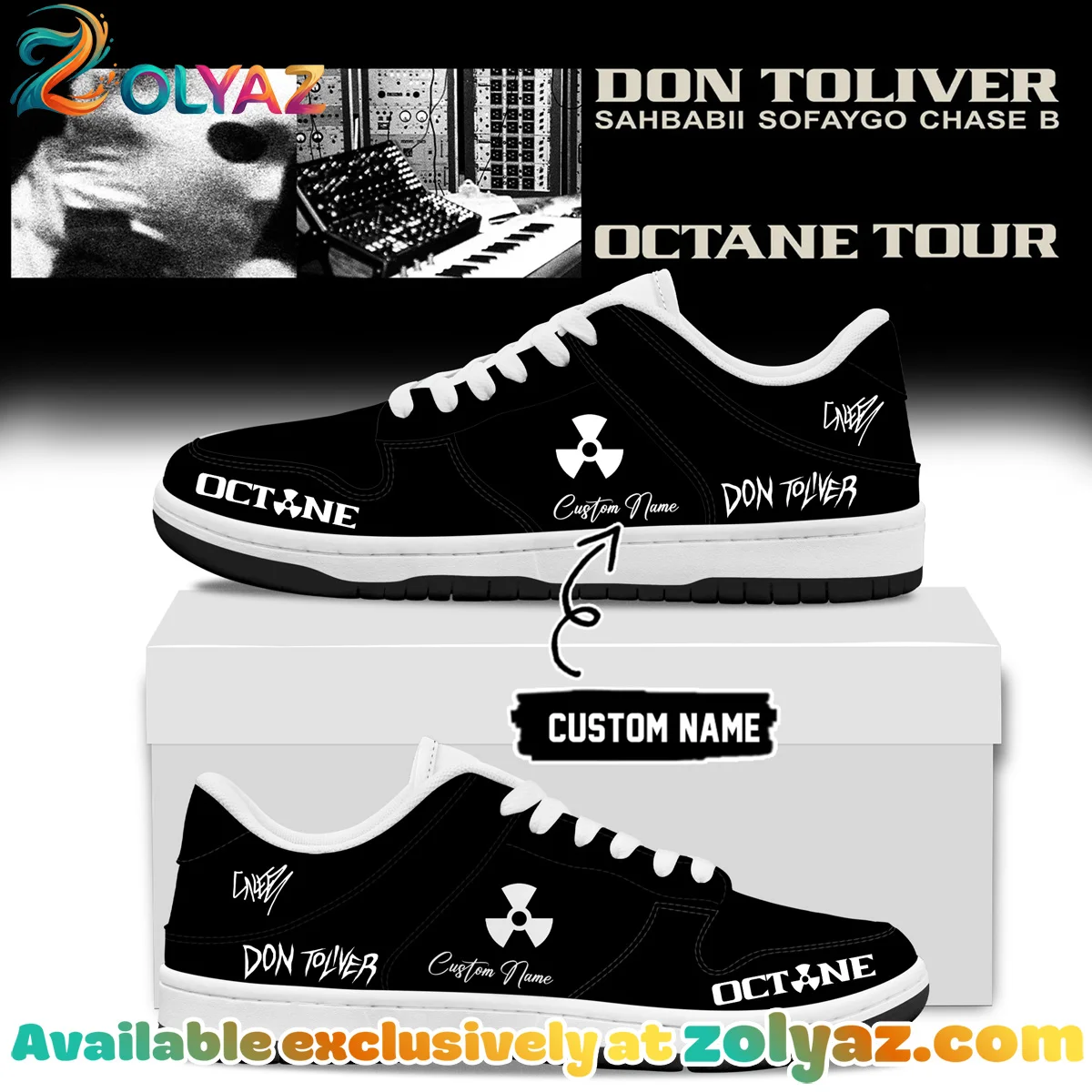 Don Toliver Octane Tour Signed Custom Air Force 1 & Jordan 1 Shoes - Part 29