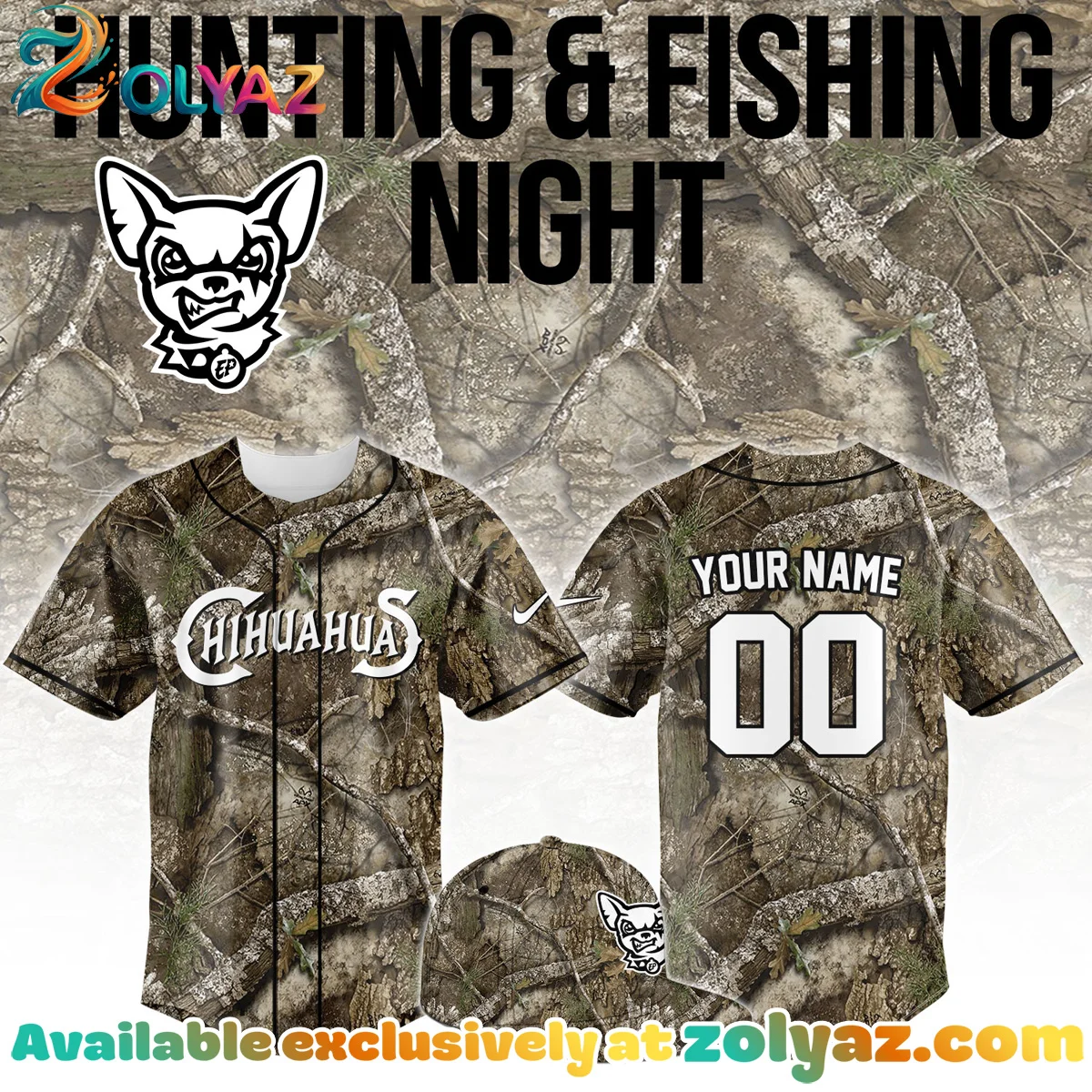 El Paso Chihuahuas Hunting And Fishing Jersey