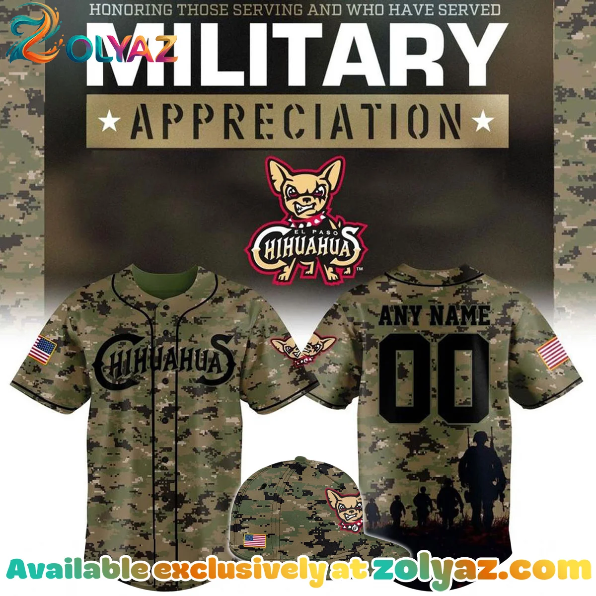 El Paso Chihuahuas Military Always Remember Jersey