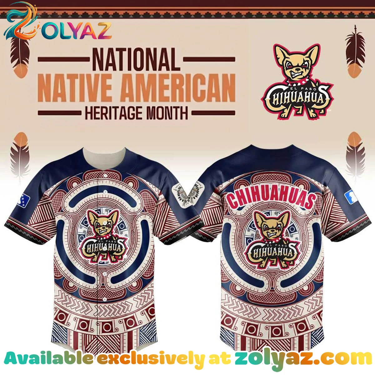 El Paso Chihuahuas Native American Heritage Jersey