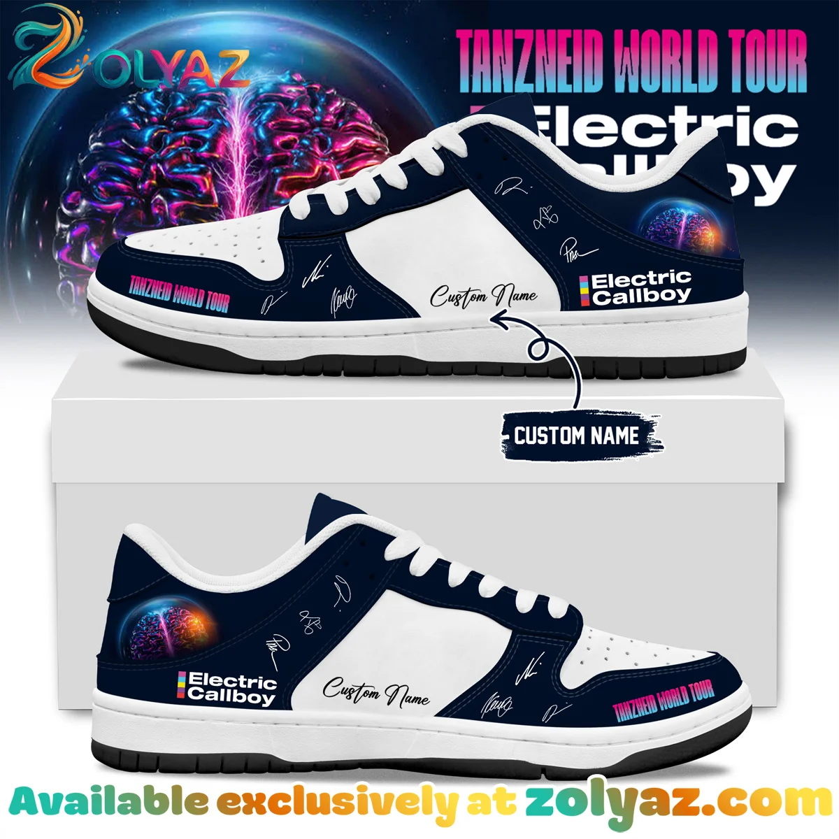 Electric Callboy Tanzneid World Tour Signature Custom Air Force 1 & Jordan 1 Shoes - Part 10