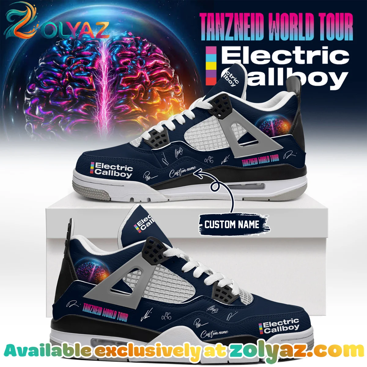 Electric Callboy Tanzneid World Tour Signature Custom Air Force 1 & Jordan 1 Shoes (Design 9)
