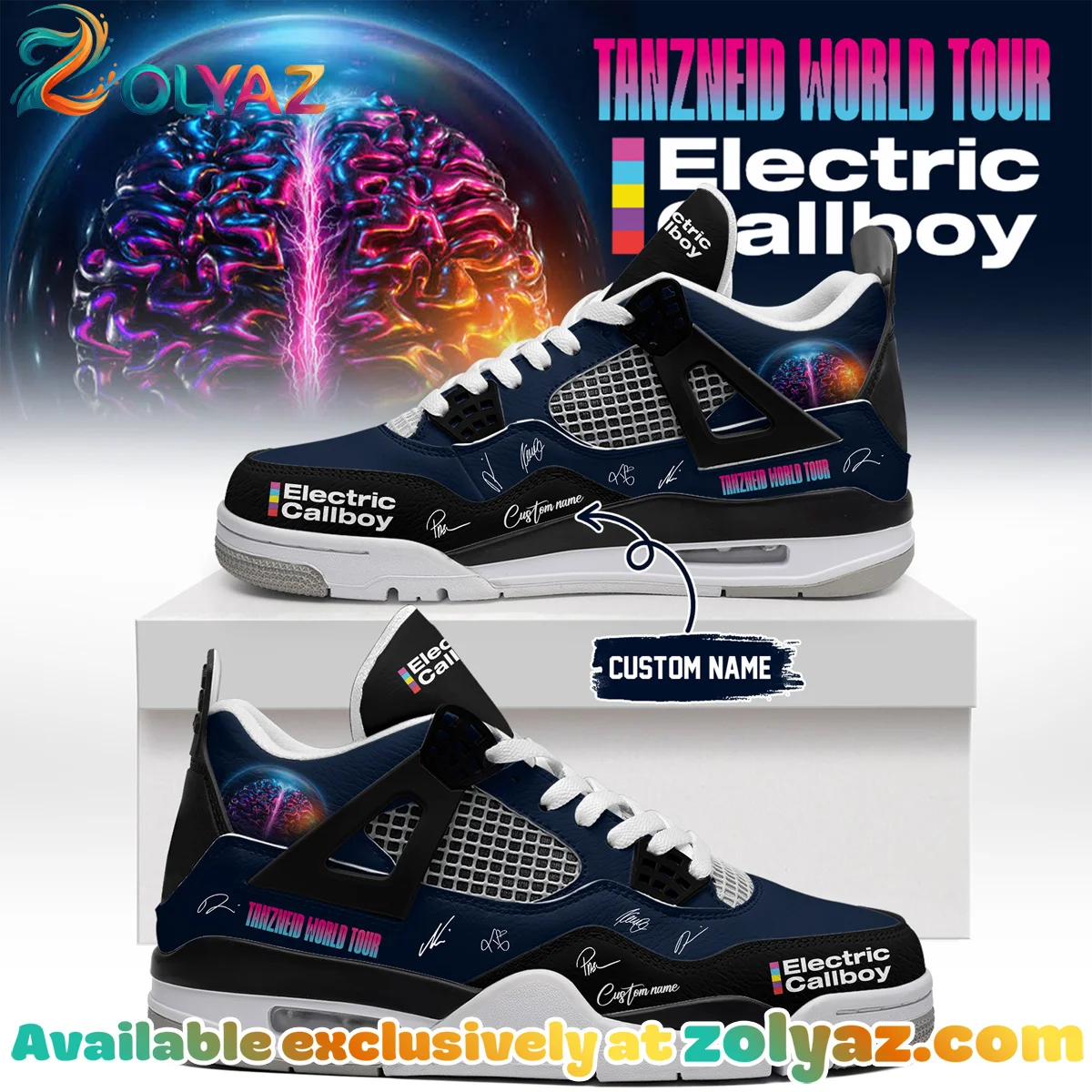Electric Callboy Tanzneid World Tour Signature Custom Air Force 1 & Jordan 1 Shoes - Variant 15