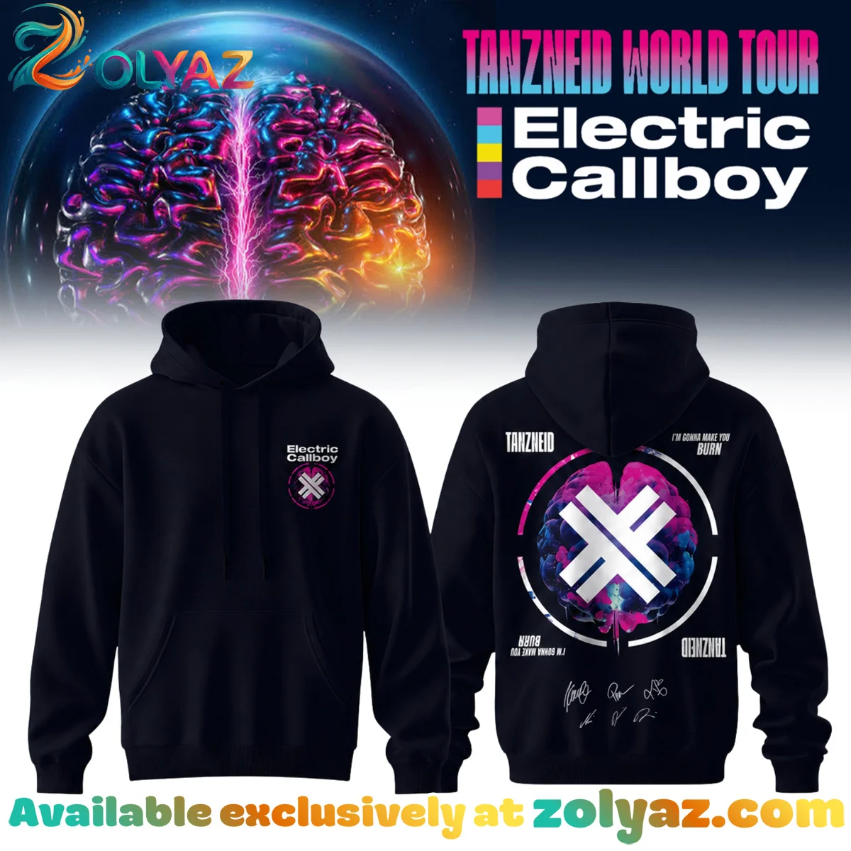 Electric Callboy Tanzneid World Tour Signed Shirt & Hoodie (Design 2)