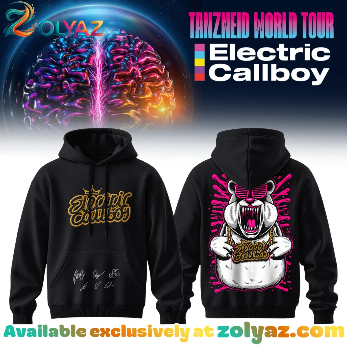 Electric Callboy Tanzneid World Tour Signed Shirt & Hoodie (Design 2)
