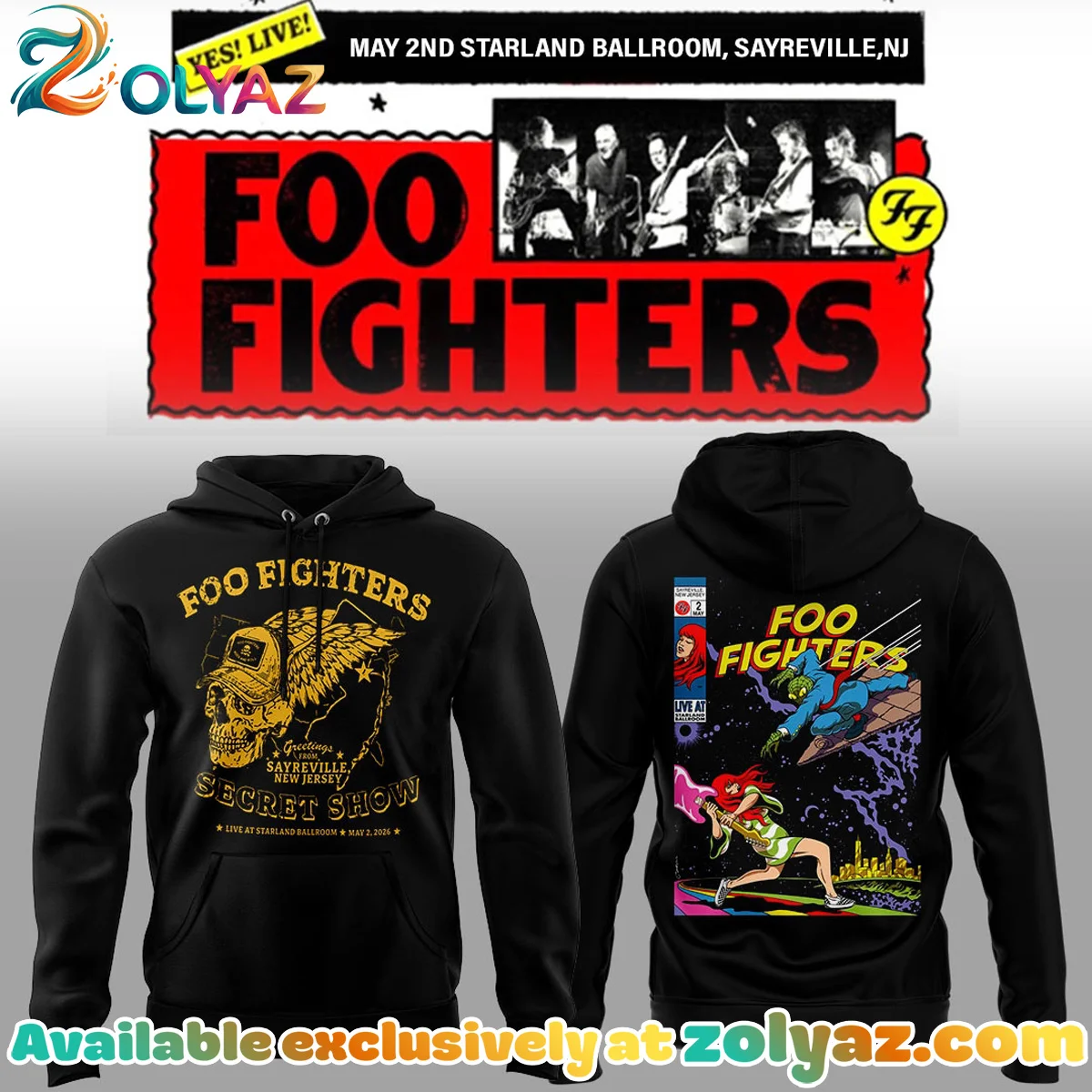 FF Secret Show Starland Ballroom Sayreville Shirt & Hoodie (Release 1)