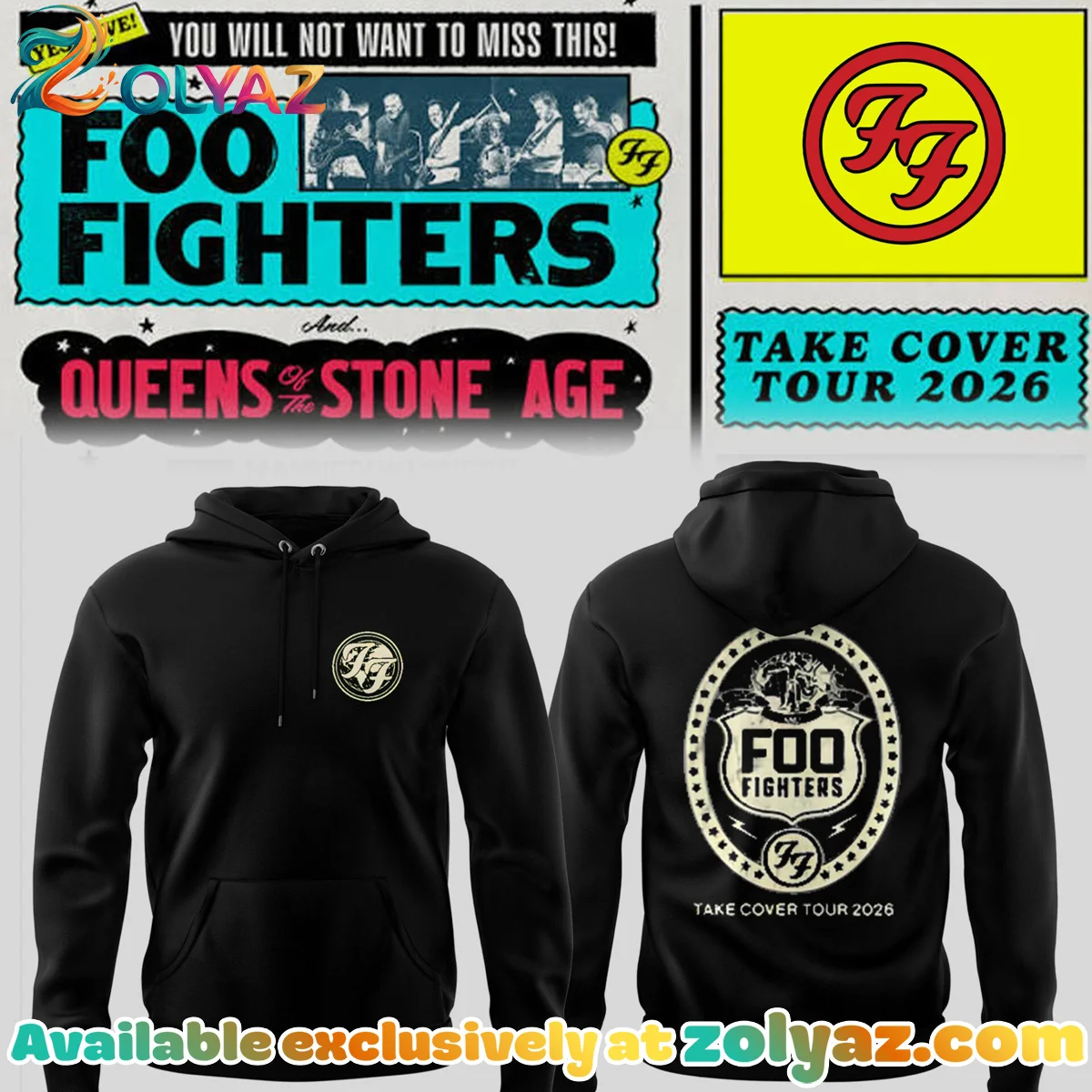 FF Take Cover Tour Shirt & Hoodie (Style 8)