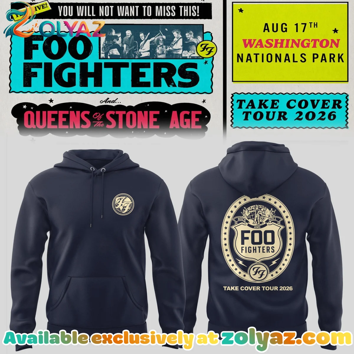 FF Take Cover Tour Shirt & Hoodie (Release 10)