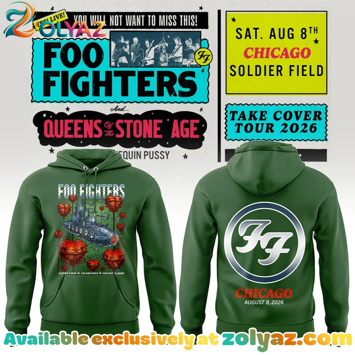 FF Take Cover Tour Chicago IL Shirt & Hoodie [Drop 4]