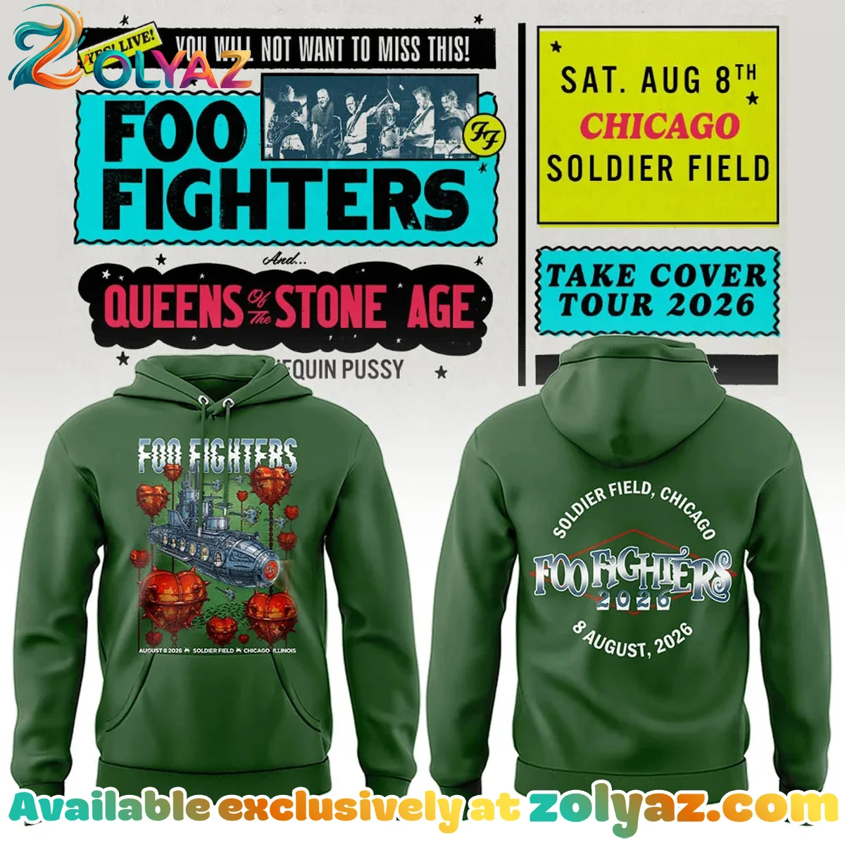 FF Take Cover Tour Chicago IL Shirt & Hoodie [Batch 3]