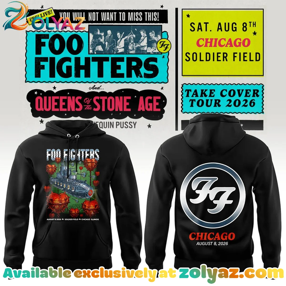 FF Take Cover Tour Chicago IL Shirt & Hoodie - Series 1