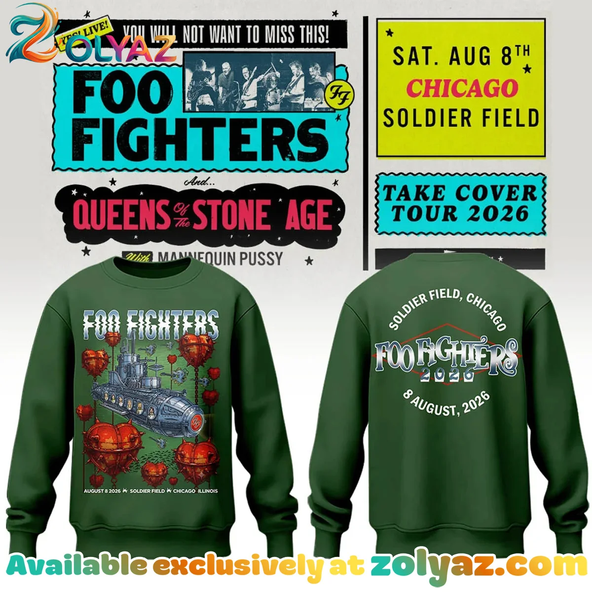 FF Take Cover Tour Chicago IL Shirt & Hoodie [Drop 5]