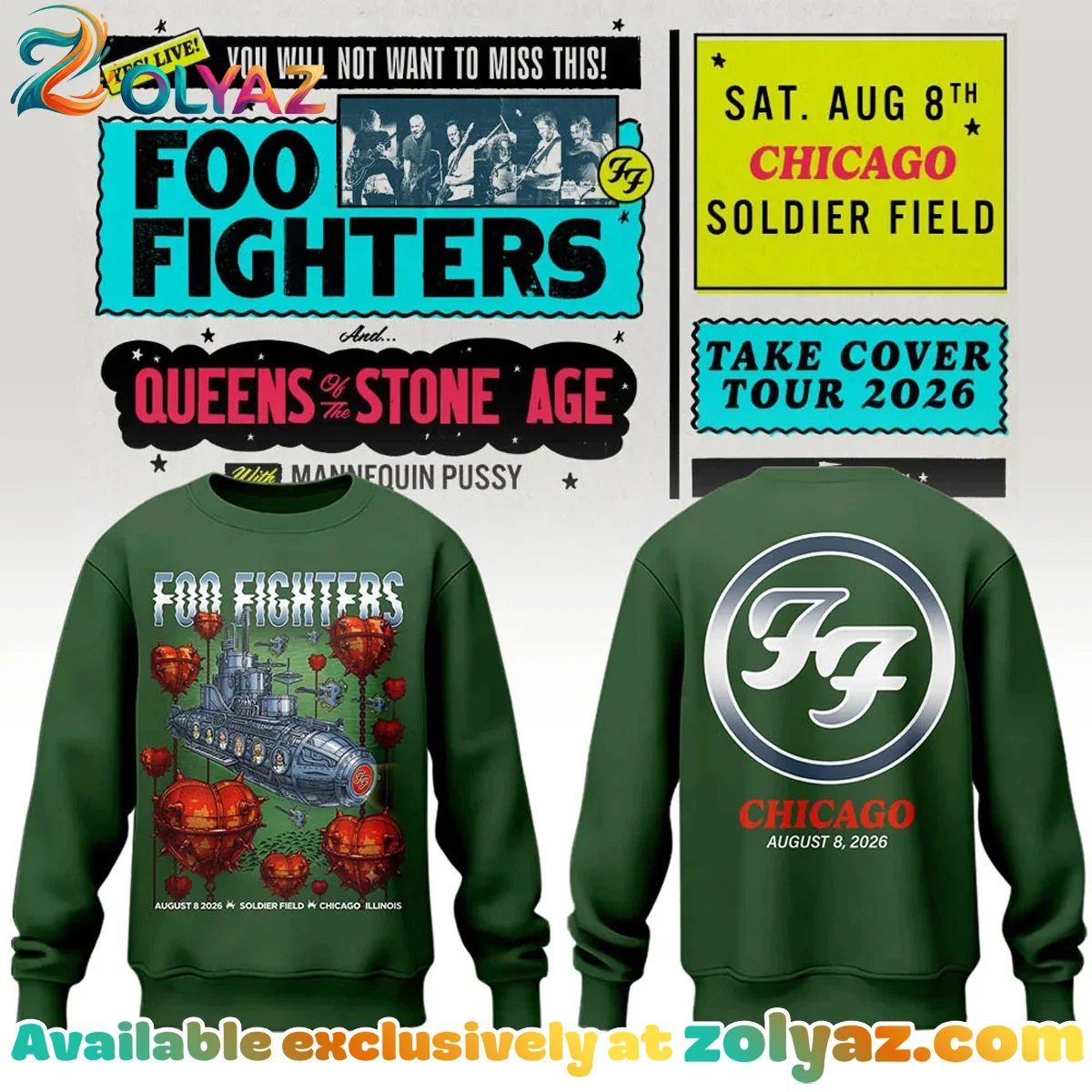 FF Take Cover Tour Chicago IL T-Shirt & Hoodie - Series 7