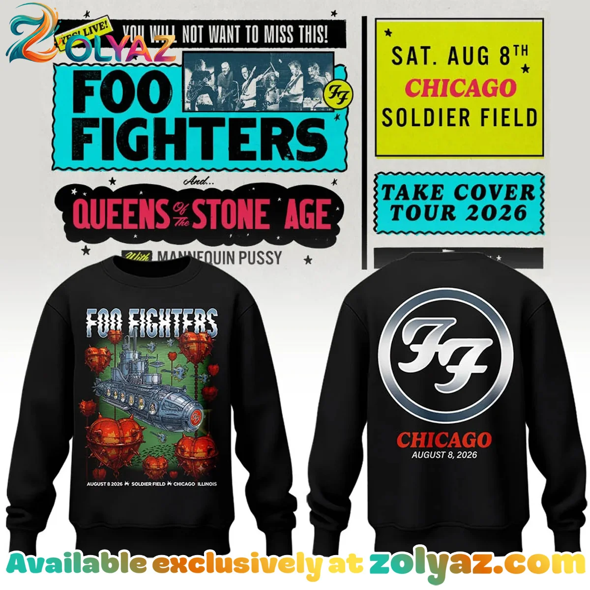 FF Take Cover Tour Chicago IL T-Shirt & Hoodie [Drop 6]