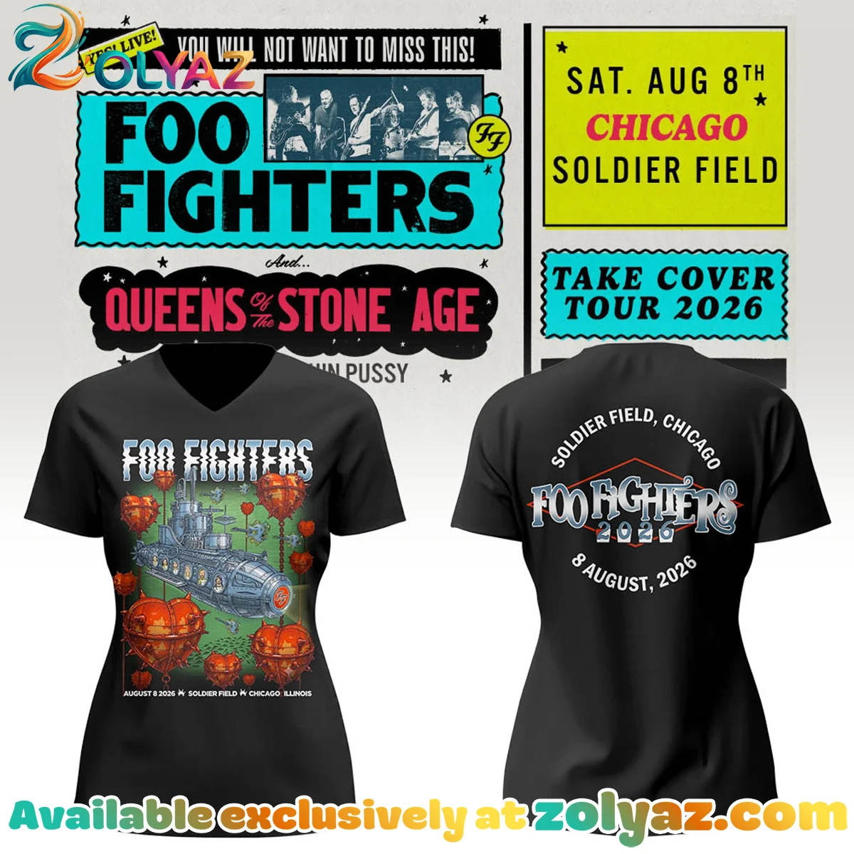 FF Take Cover Tour Chicago IL Shirt & Hoodie (Style 15)