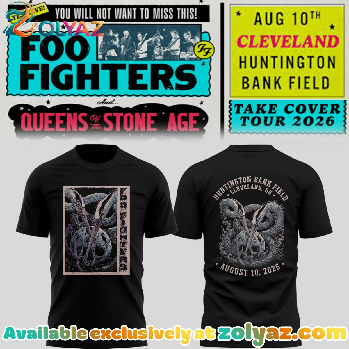 FF Take Cover Tour Cleveland OH T-Shirt & Hoodie (Release 3)