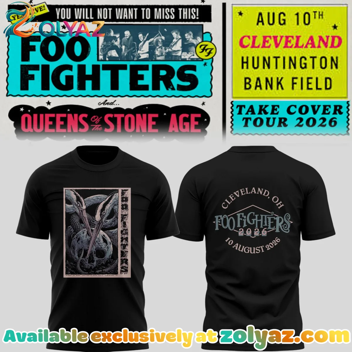 FF Take Cover Tour Cleveland OH Shirt & Hoodie (Release 1)