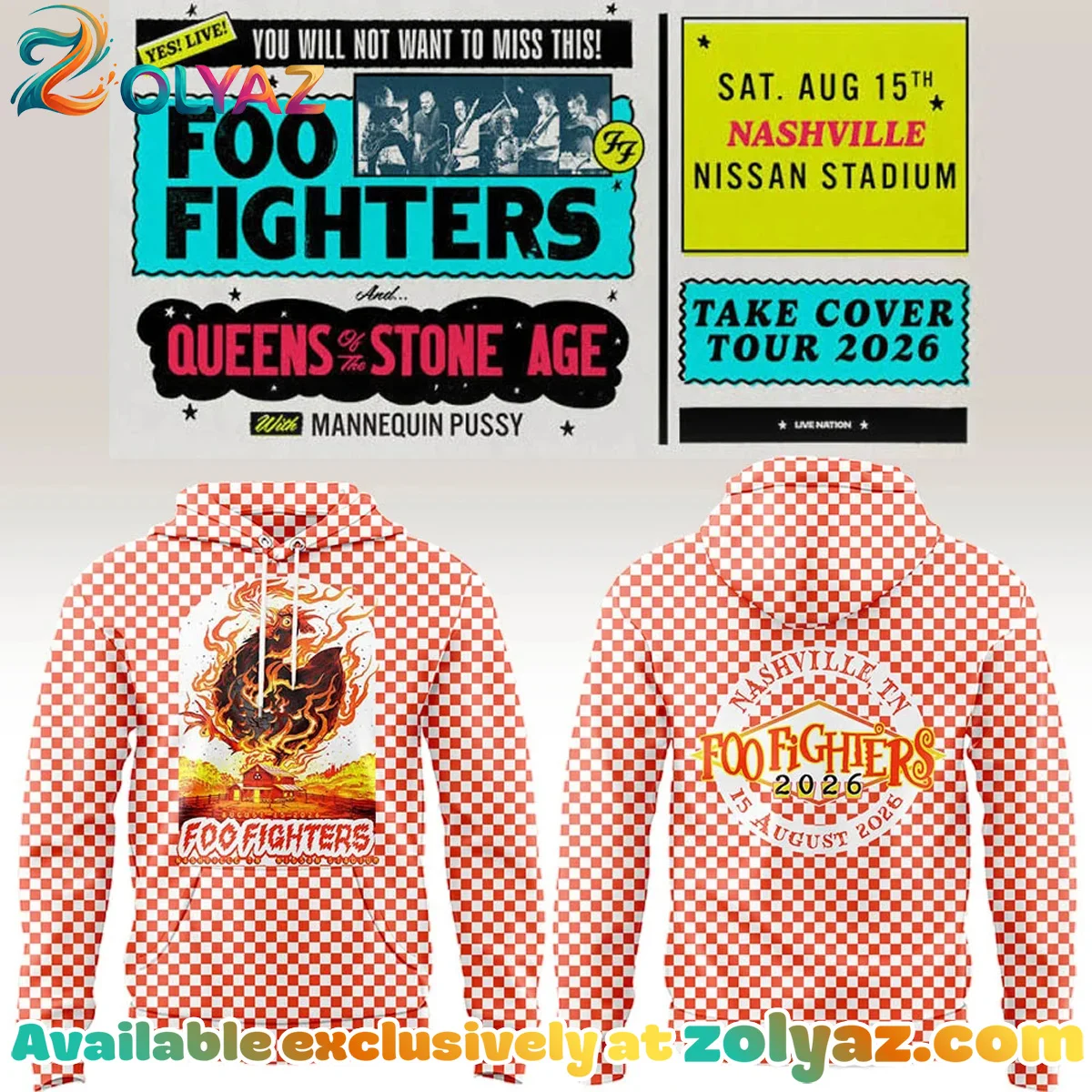 FF Take Cover Tour Nashville TN T-Shirt & Hoodie - Part 4