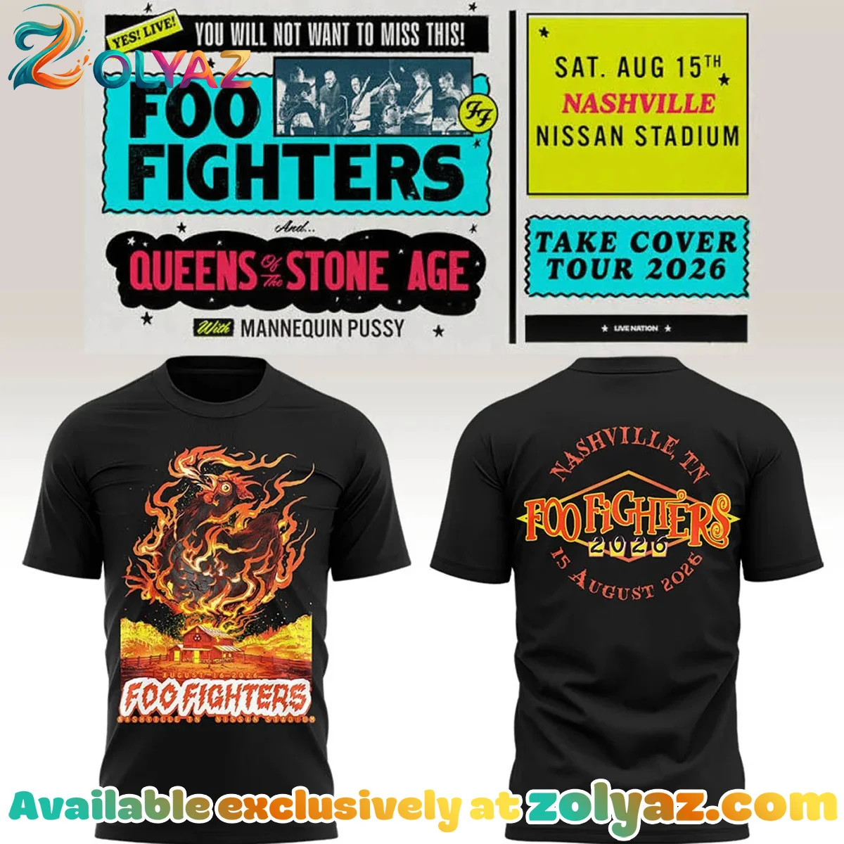 FF Take Cover Tour Nashville TN T-Shirt & Hoodie - Series 13