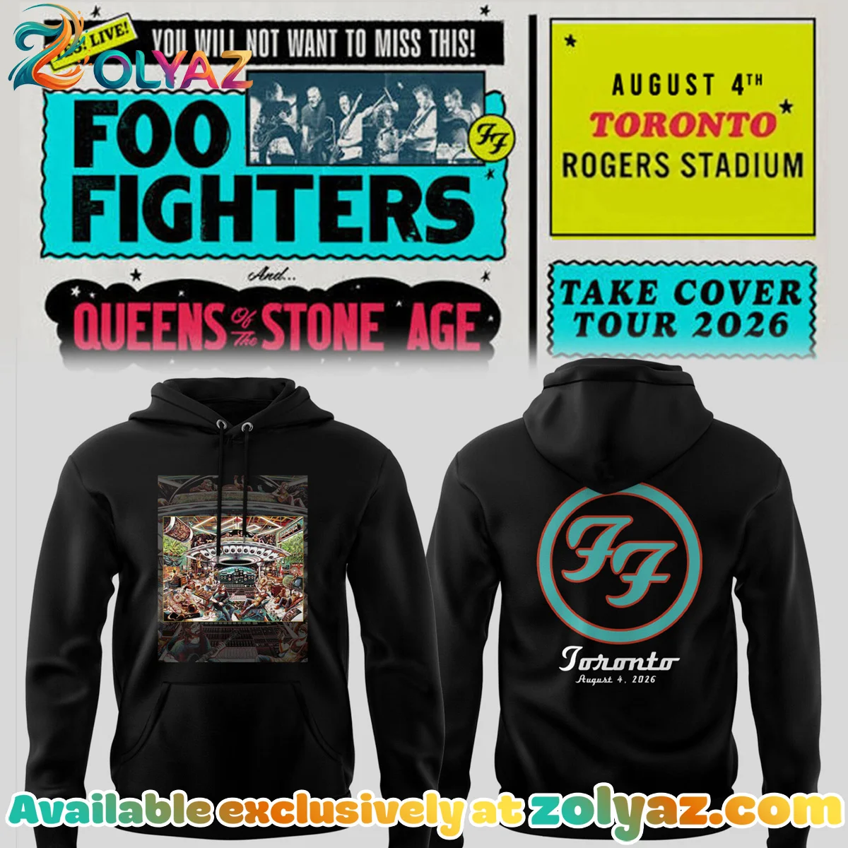 FF Take Cover Tour Toronto ON Shirt & Hoodie - Variant 2