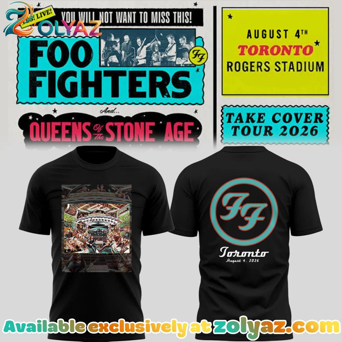 FF Take Cover Tour Toronto ON Shirt & Hoodie - Series 3