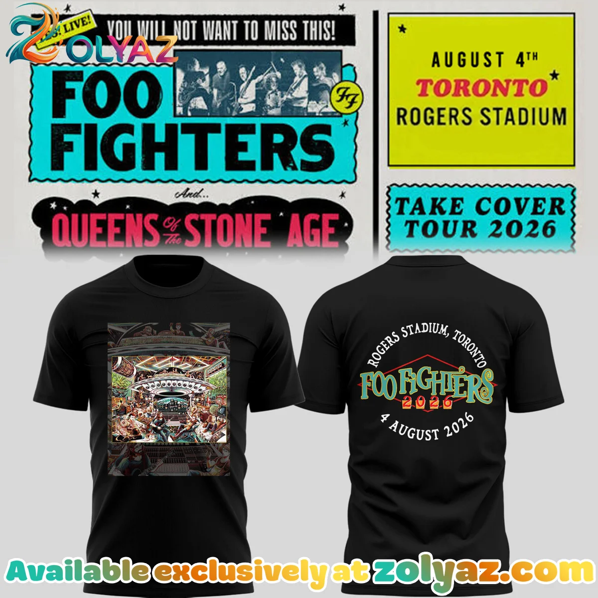 FF Take Cover Tour Toronto ON T-Shirt & Hoodie [Drop 4]