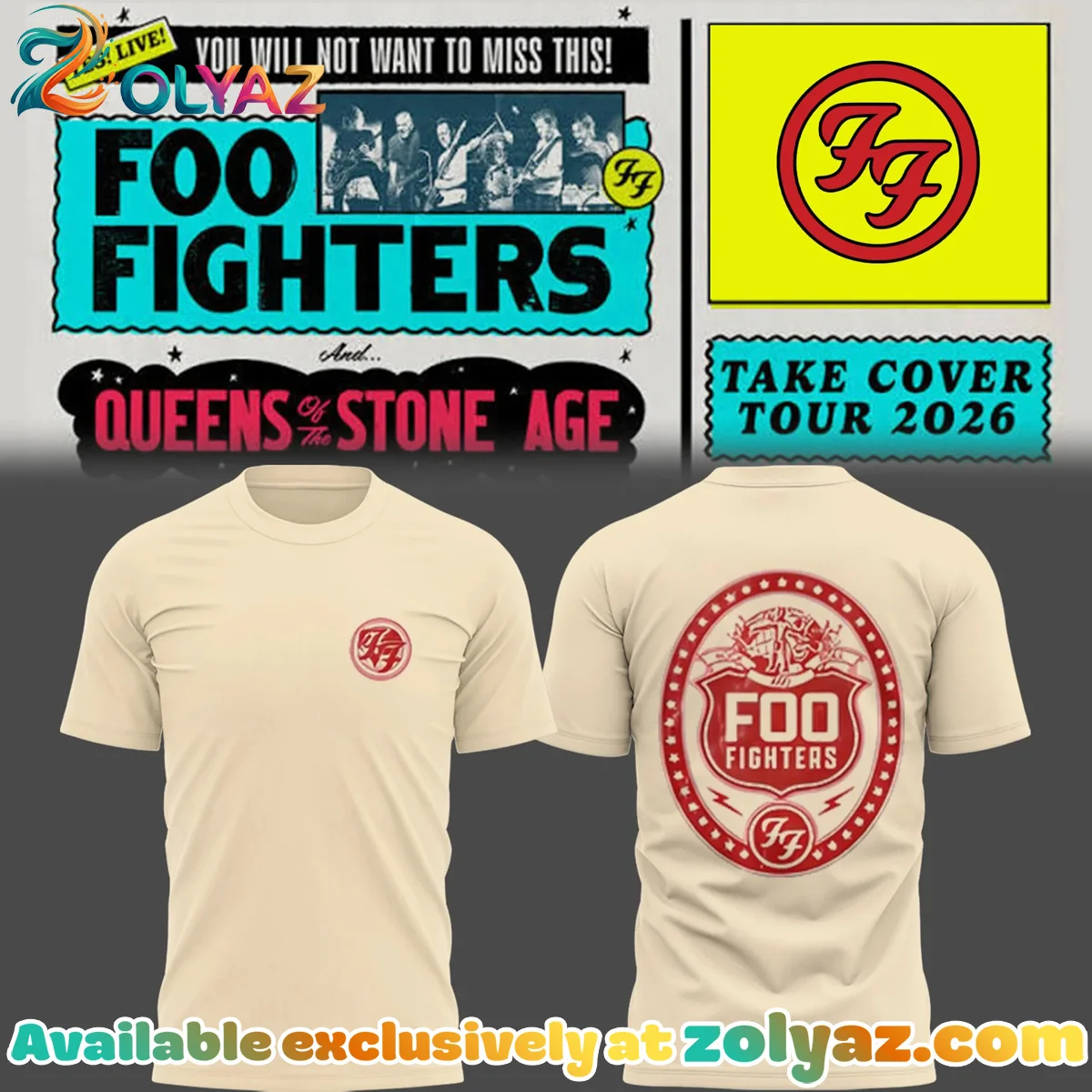 FF Take Cover Tour T-Shirt & Hoodie - Variant 2