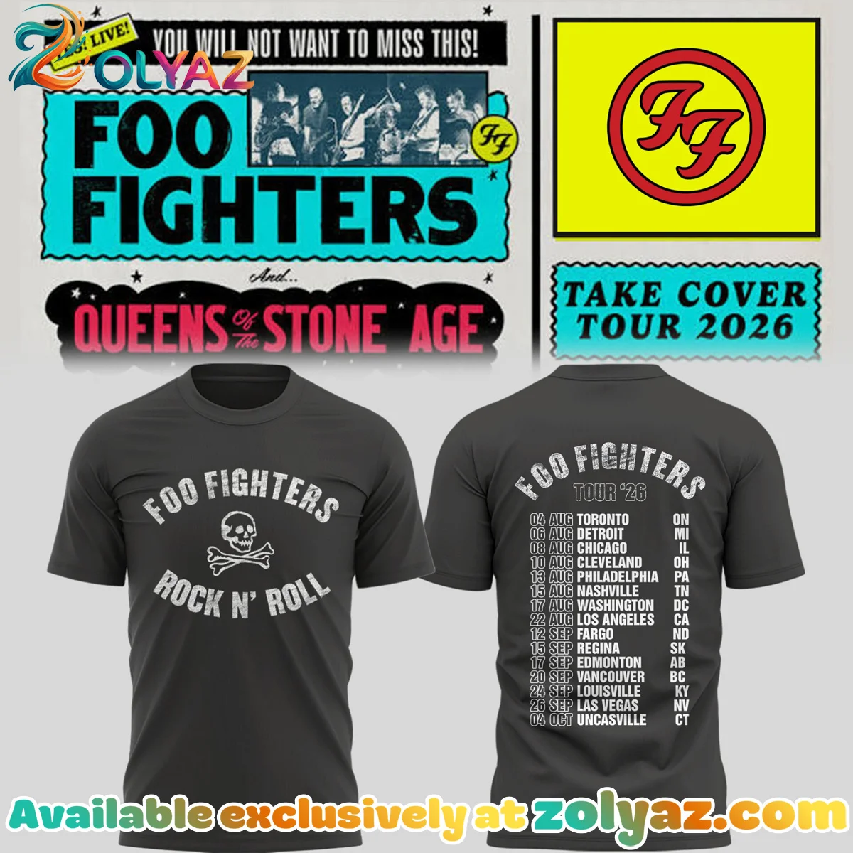 FF Take Cover Tour Shirt & Hoodie (Design 7)
