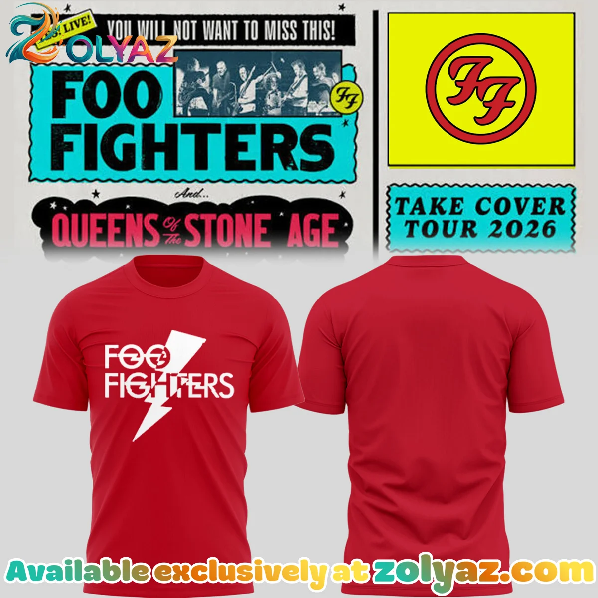 FF Take Cover Tour Shirt & Hoodie (Release 11)