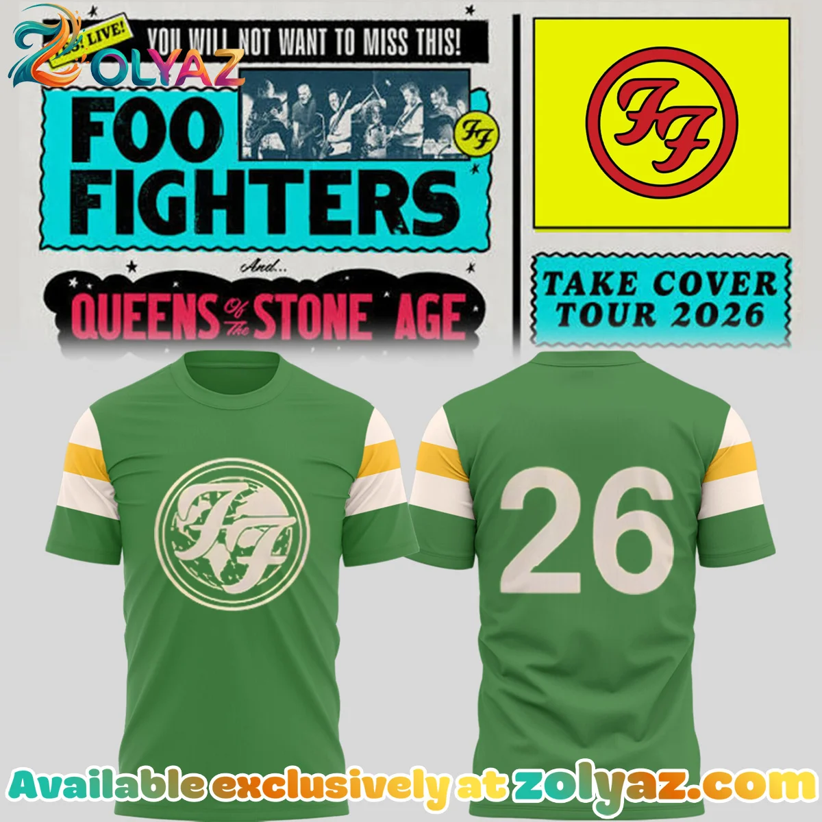 FF Take Cover Tour T-Shirt & Hoodie - Series 12