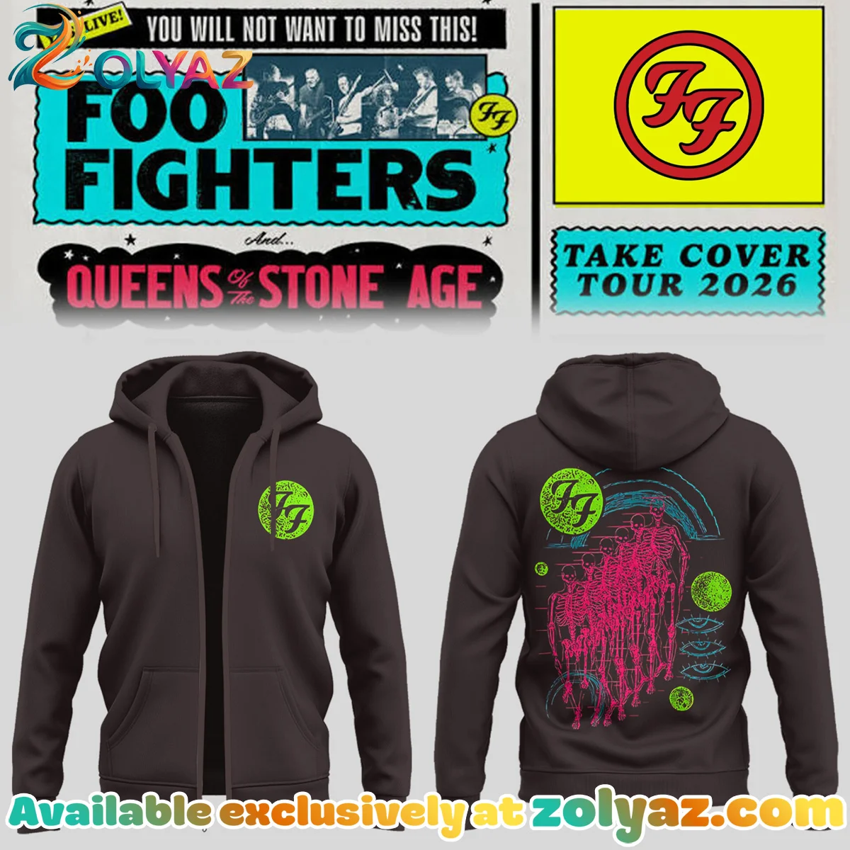 FF Take Cover Tour Shirt & Hoodie [Drop 15]