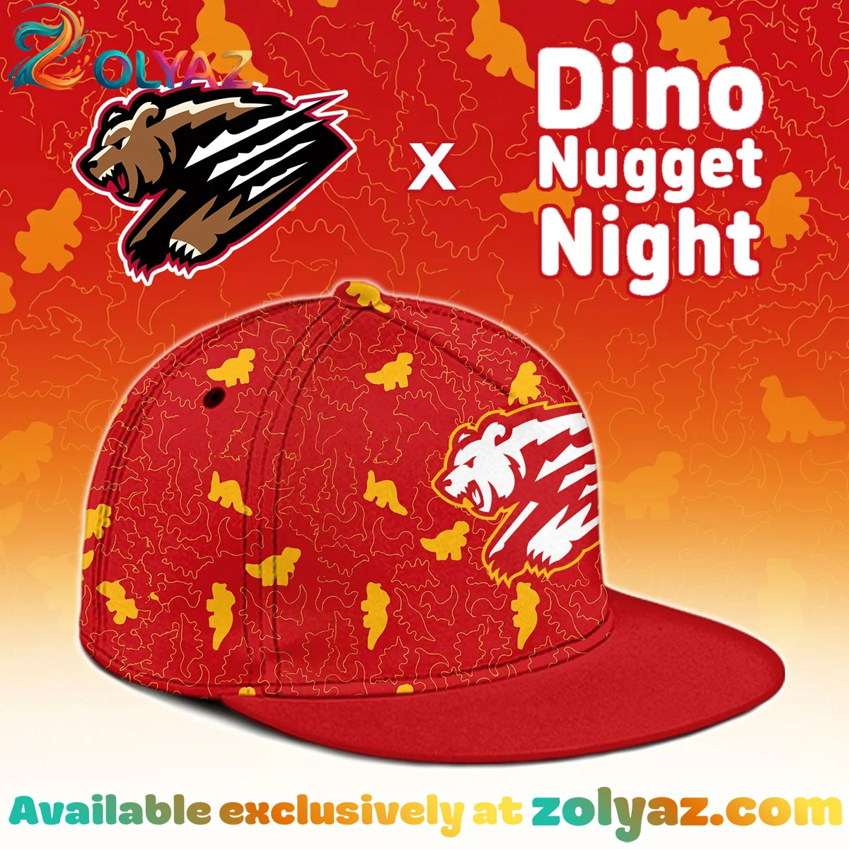 Fresno Grizzlies Dino Nugget Night Jersey Fresno Grizzlies Dino Nugget Night Jersey