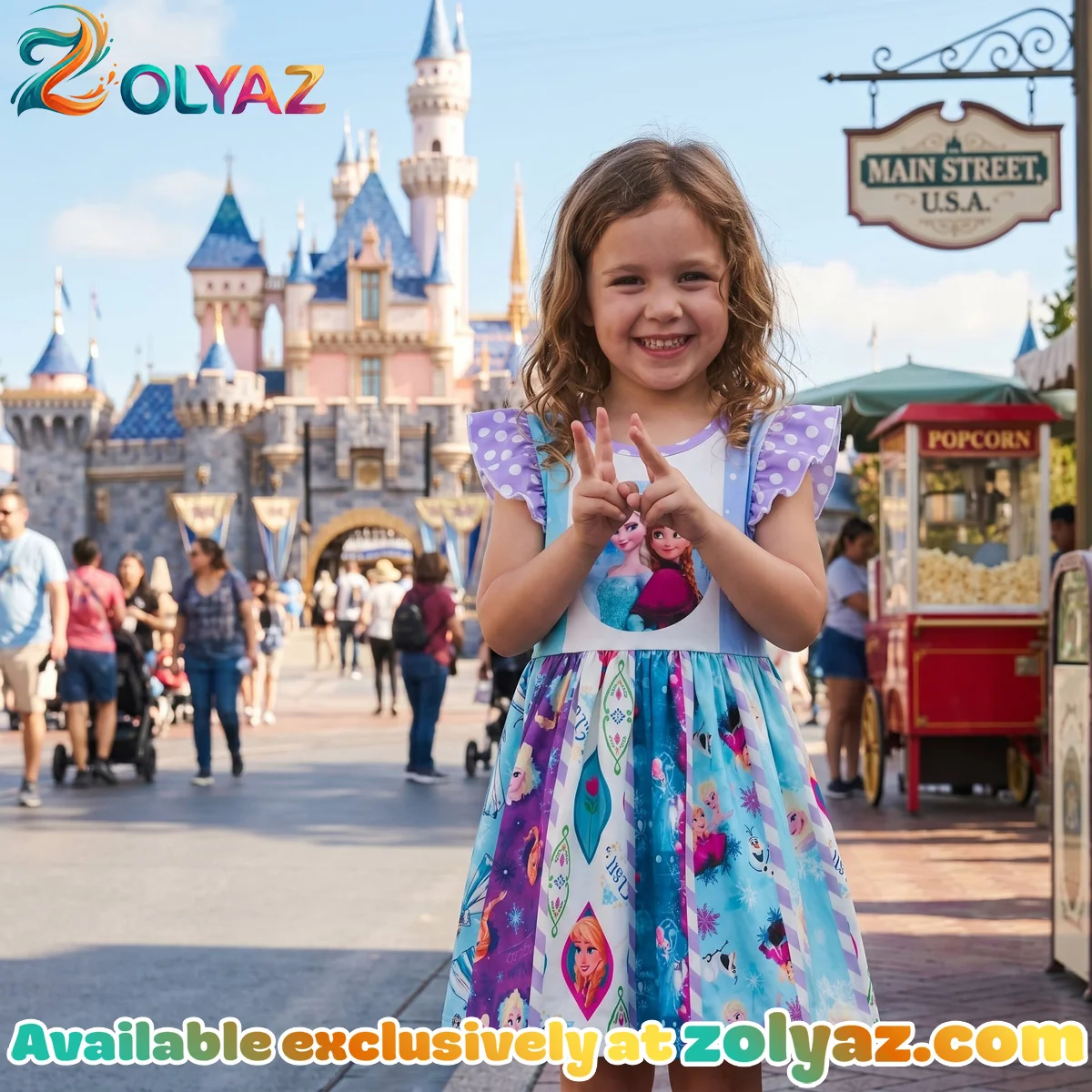 Frozen Elsa Anna Skater Dress Frozen Elsa Anna Skater Dress