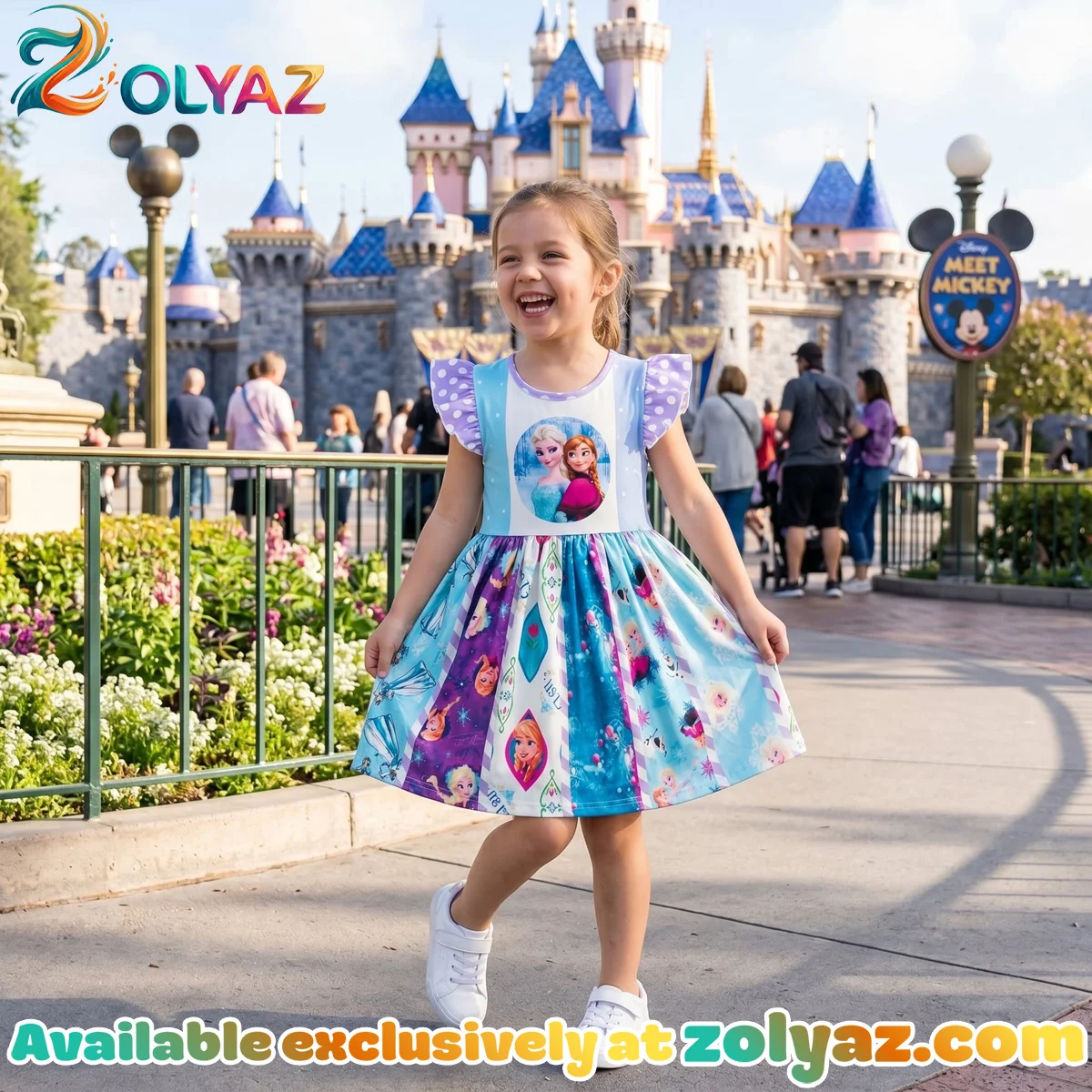 Frozen Elsa Anna Skater Dress