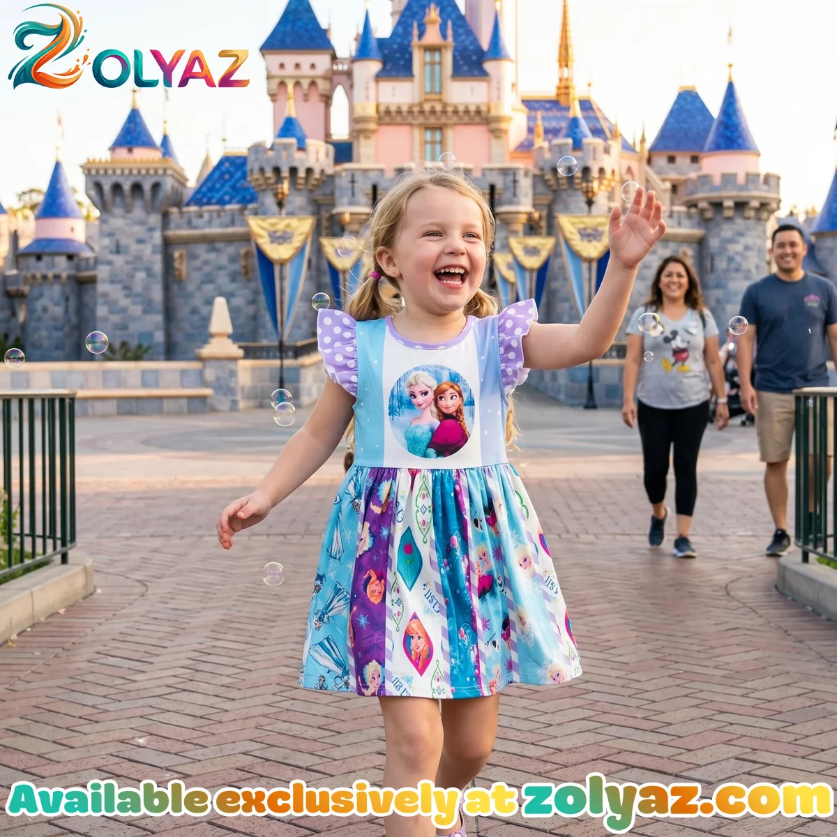 Frozen Elsa Anna Skater Dress Frozen Elsa Anna Skater Dress