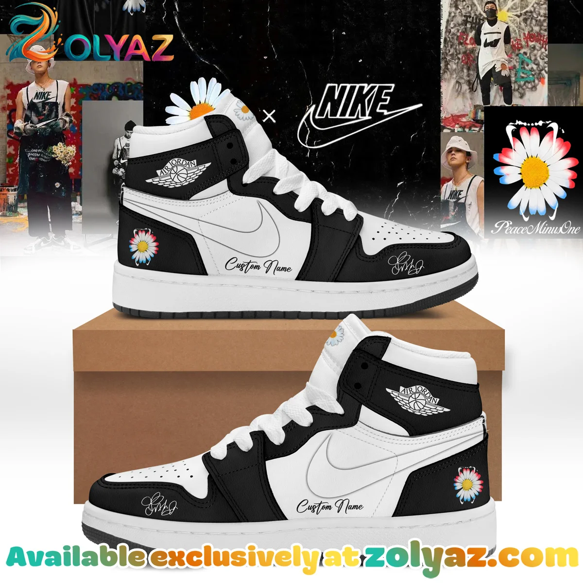 G-Dragon PEACEMINUSONE Custom Air Force 1 & Jordan 1 Shoes - Part 8