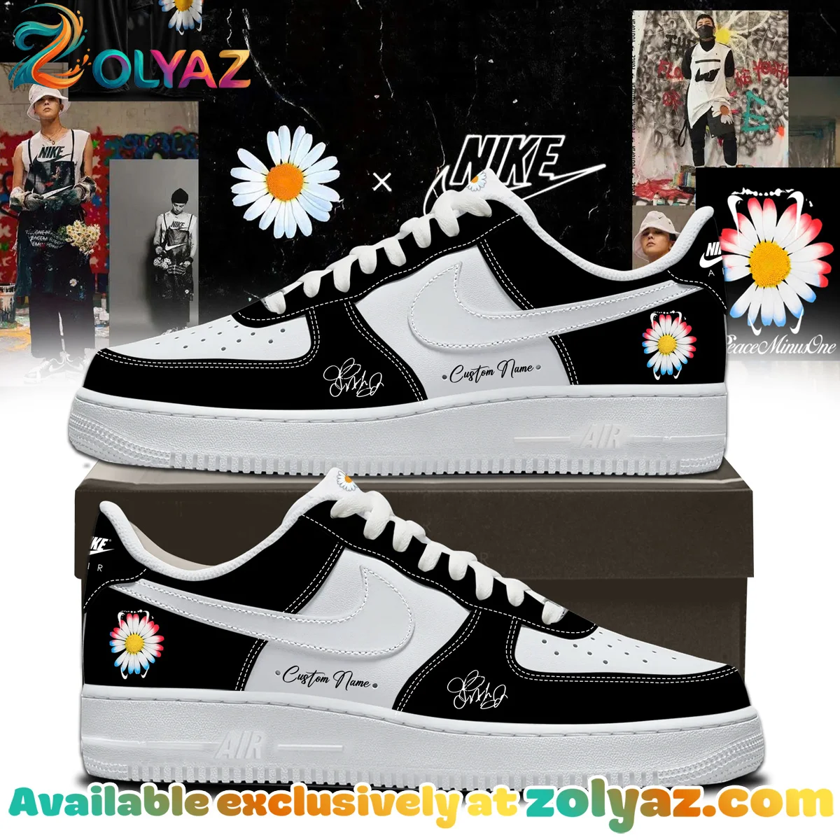 G-Dragon PEACEMINUSONE Custom Air Force 1 & Jordan 1 Shoes - Part 9