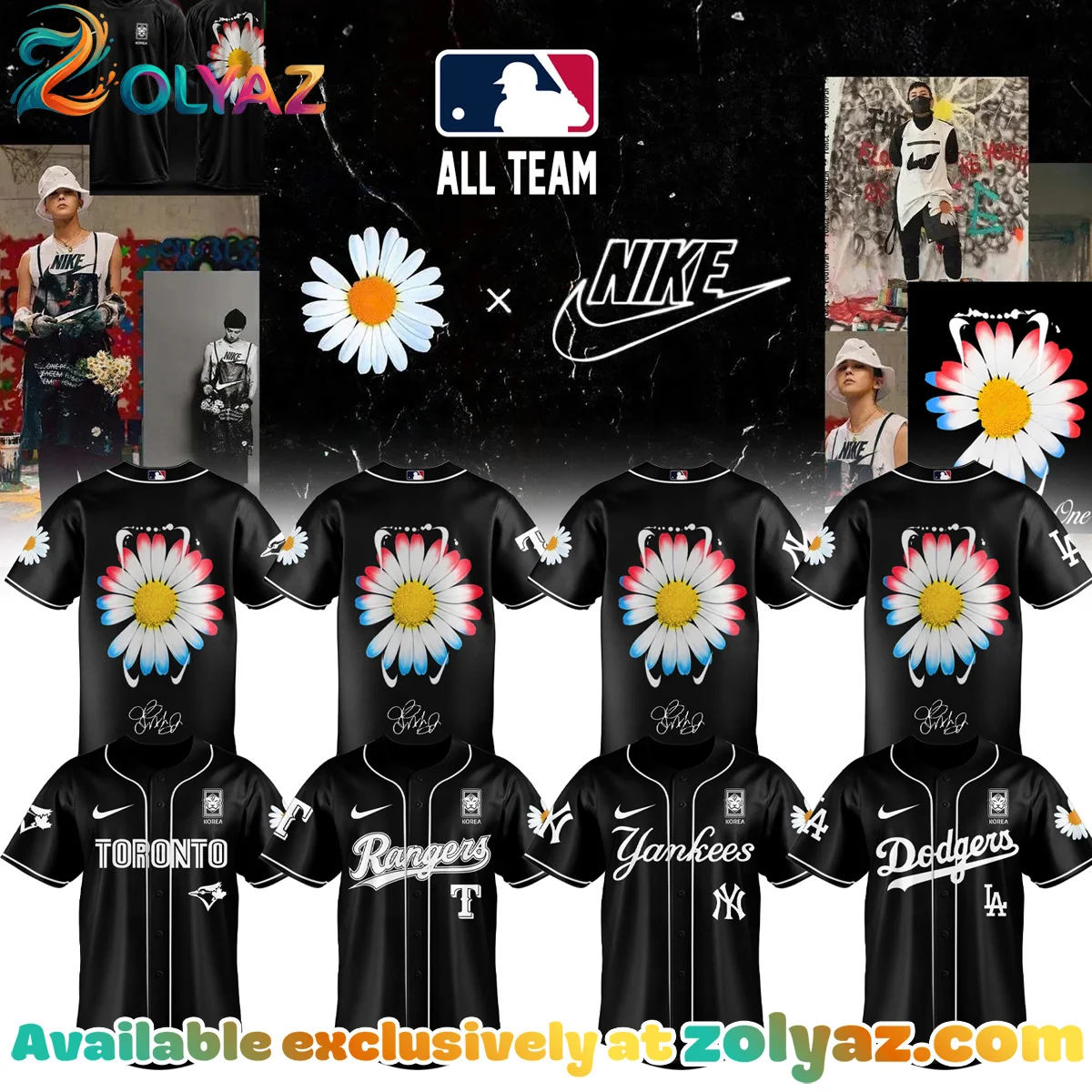 G-Dragon PEACEMINUSONE x MLB Jersey