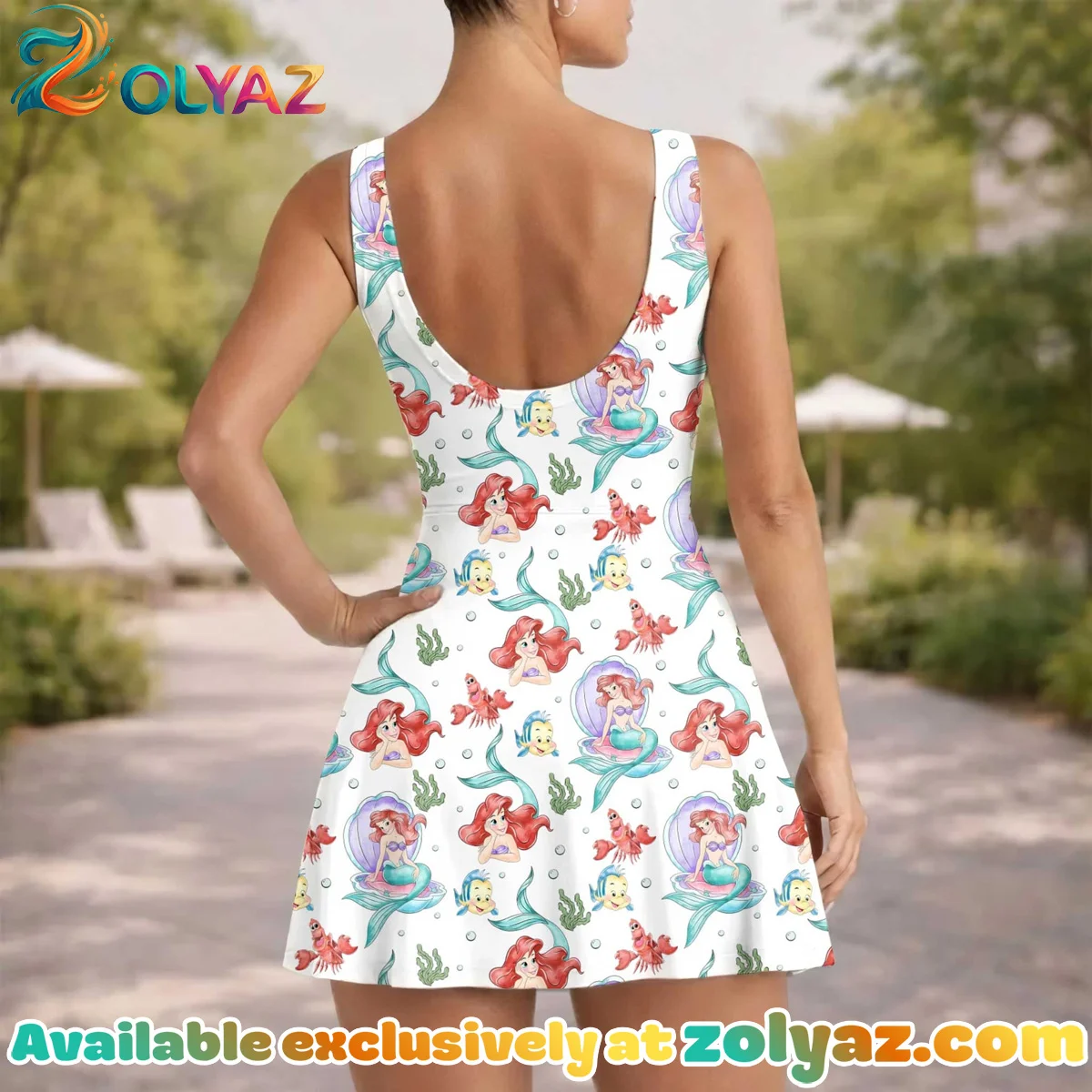 Girls Ariel Friends Athletic Dress - Tennis Dress Skirt, Family Matching Disney Princess Outfit Girls Ariel Friends Athletic Dress - Tennis Dress Skirt, Family Matching Disney Princess Outfit