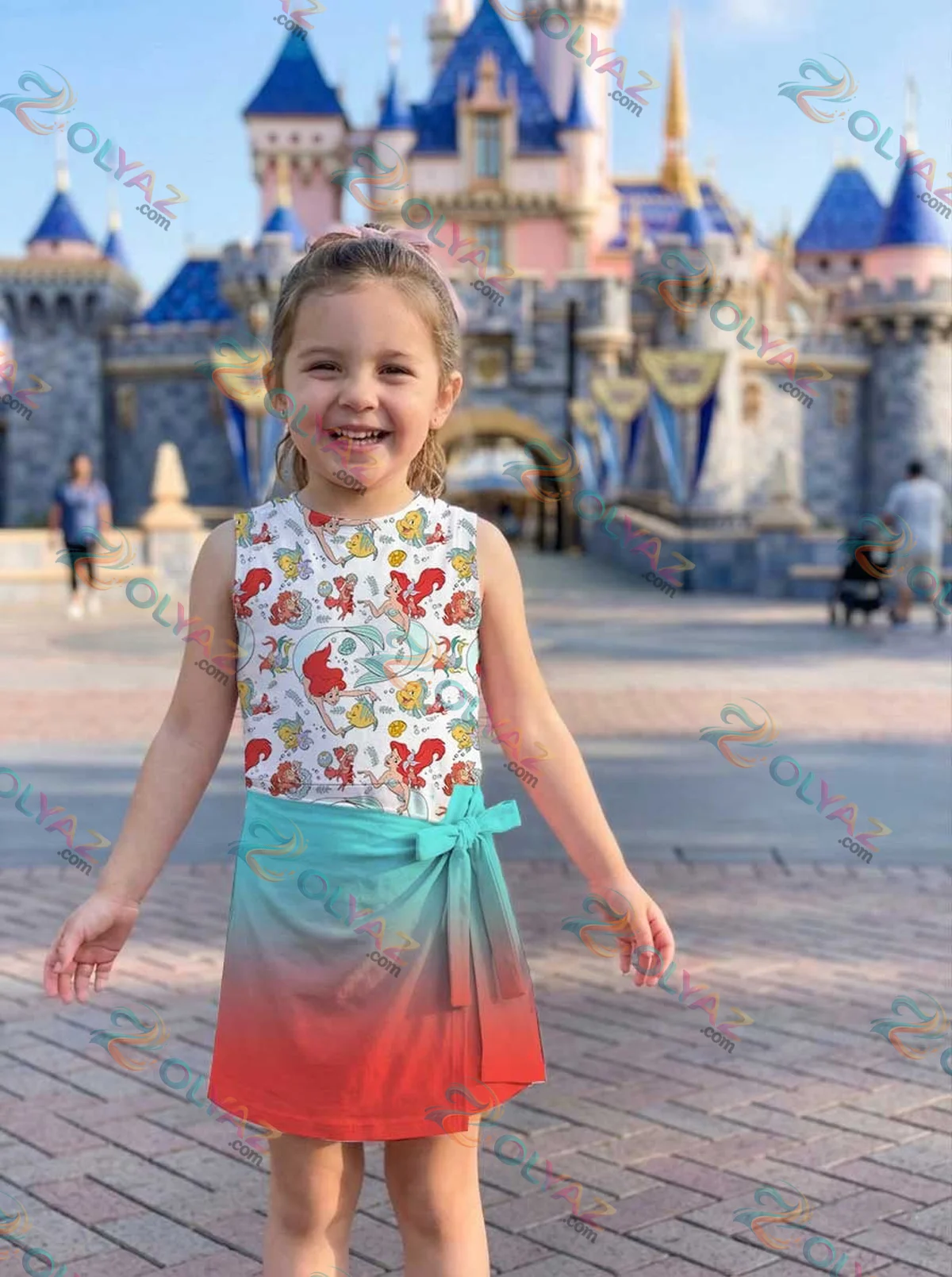 Girls Ariel Mermaid Athletic Dress - Tennis Dress Skirt, Family Matching Disney Outfit Girls Ariel Mermaid Athletic Dress - Tennis Dress Skirt, Family Matching Disney Outfit
