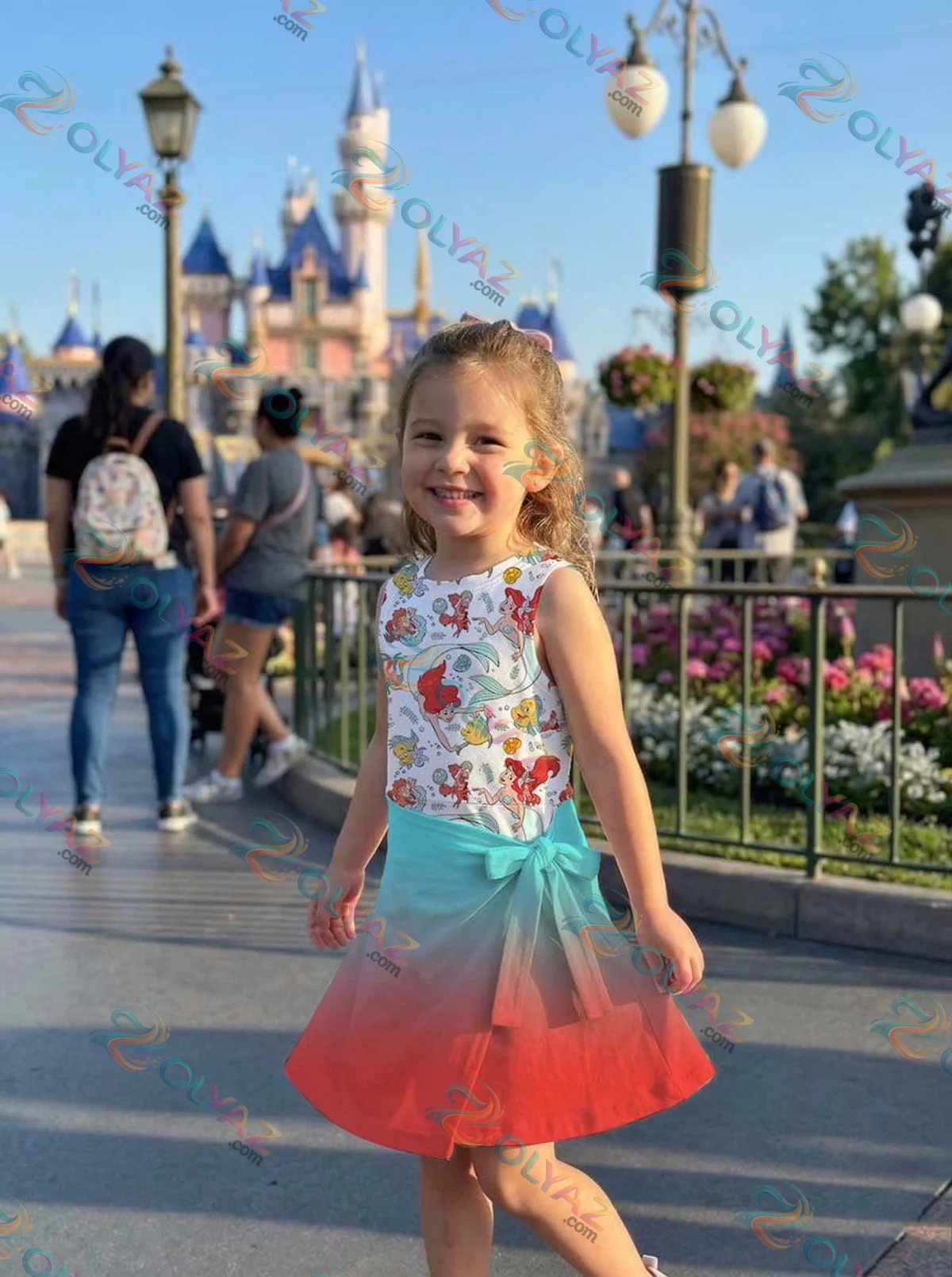 Girls Ariel Mermaid Athletic Dress - Tennis Dress Skirt, Family Matching Disney Outfit Girls Ariel Mermaid Athletic Dress - Tennis Dress Skirt, Family Matching Disney Outfit