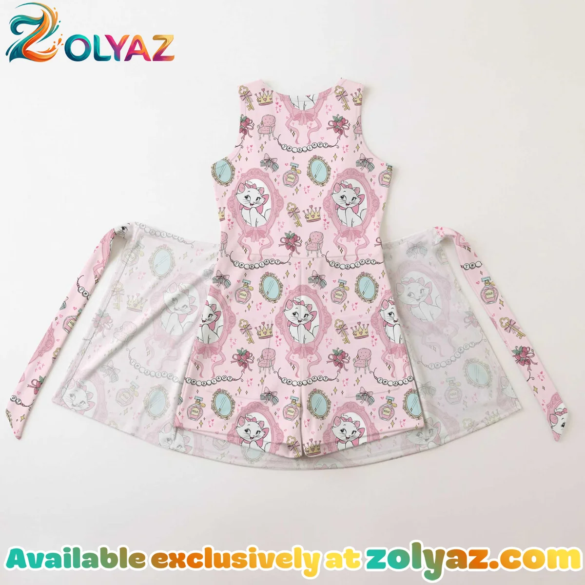 Girls Aristocats Marie Athletic Dress - Tennis Dress Skirt, Family Matching Disney Outfit Girls Aristocats Marie Athletic Dress - Tennis Dress Skirt, Family Matching Disney Outfit