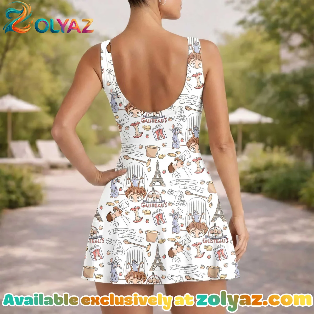 Girls Chef Remy Athletic Dress - Tennis Dress Skirt, Family Matching Disney Outfit Girls Chef Remy Athletic Dress - Tennis Dress Skirt, Family Matching Disney Outfit