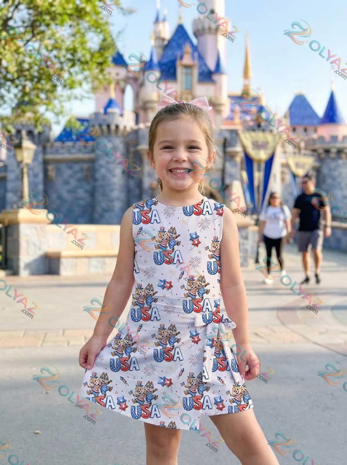 Girls Chip Dale 4th of July Patriotic Athletic Dress - Tennis Dress Skirt, Family Matching Independence Day Outfit Girls Chip Dale 4th of July Patriotic Athletic Dress - Tennis Dress Skirt, Family Matching Independence Day Outfit
